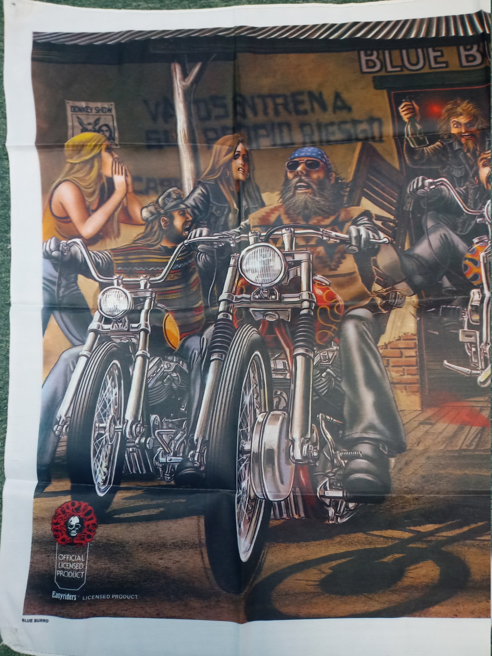 Vintage Easyrider Flag Blue Burro by Dave Mann - Etsy