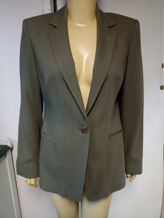 Vintage Ladies Blazer Jacket Sage Green