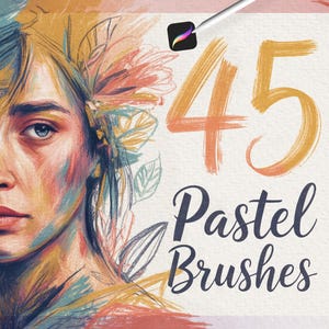45 Pastel Brushes for Procreate Brushes Procreate Crayon Brushes Drawing Pack Brush Set Procreate Pencil Drawing Brushes Procreate