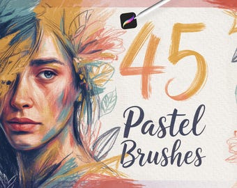 45 Pastelborstels voor Procreate-penselen Procreate Kleurpotloodborstels Tekenset Penselenset Procreate-potlood Tekenborstels Procreate