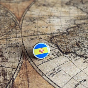 Madeira flag Map pin Flags Push Pin for wooden world map Madeira Map pin - Enjoy the wood - missing map pin