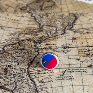 Liechtenstein flag map pin - Flags Push Pin for wooden world map  map pin Enjoy the wood - missing map pin
