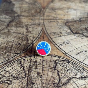 Réunion flag Map pin - Flags Push Pin for wooden world map  Reunion Map pin - Enjoy the wood - missing map pin