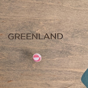Vlaggenpunaise voor houten wereldkaart Kaartspeld vlag Groenland - Enjoy the wood - kaartspeld ontbreekt