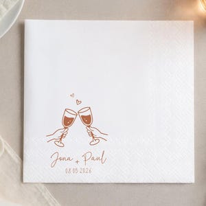 Custom Cocktail Napkins with Text - Personalized Wedding Cocktail Napkins - Bridal Shower & Engagement Party Decor