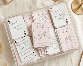 Custom Wedding Playing Cards Wedding Guest Book Alternative - Personalized Wedding Favors Deck of Cards
