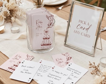 Custom Wedding Playing Cards Wedding Guest Book Alternative - Personalized Wedding Favors Deck of Cards