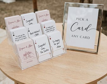 Custom Wedding Playing Cards Wedding Guest Book Alternative - Personalized Wedding Favors Deck of Cards