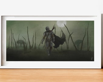 Mando Corvus Fan Art Nerd Print