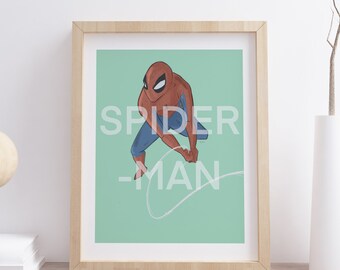 Spider-Man Superhero Nerd Art Print