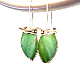 Opalized Petrified Wood Balance Earrings