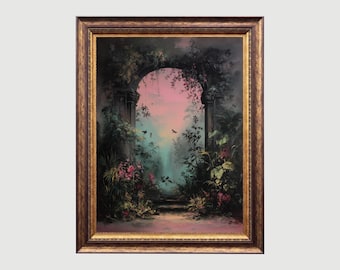 Secret Garden Archway Print: Enchanted Forest, Cottagecore Decor (Digital Download)