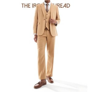 Men&#39;s Camel Tan Slim Fit Suit: Wedding & Formal Events