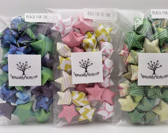 25 Reach for the Stars Origami Wishing Stars READY TO SHIP