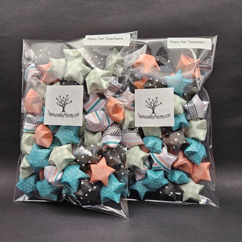 50 Teach from the Heart Origami Wishing Stars READY TO SHIP image 4