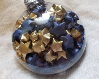 Origami Star Filled Disc Ornament MADE TO ORDER