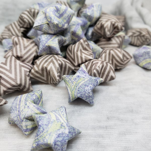50 Origami Wishing Stars with Customizable Messages