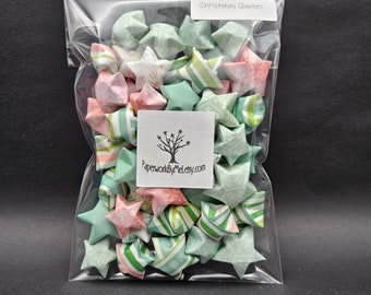 50 Christmas Quotes Origami Wishing Stars READY TO SHIP