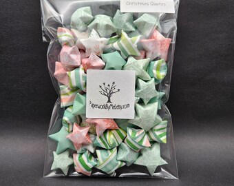 Christmas Quotes Origami Stars: Holiday Party Favors, Stocking Stuffers