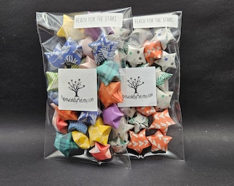 25 Reach for the Stars Origami Wishing Stars READY TO SHIP