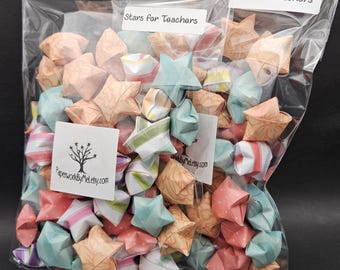 50 Origami Wishing Stars with Motivational Quotes - Teacher Gift