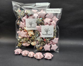 Inspirational Origami Wishing Stars for Teachers, Set of 50