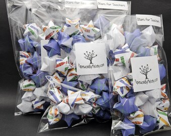 Inspirational Origami Wishing Stars for Teachers