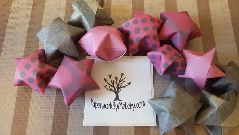 Bundle of 10 Sample Packs of Origami Wishing Stars with Quotes Inside MADE TO ORDER image 6