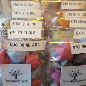 Bundle of 10 Sample Packs of Origami Wishing Stars with Quotes Inside MADE TO ORDER image 5