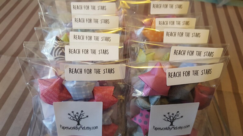 Bundle of 10 Sample Packs of Origami Wishing Stars with Quotes Inside MADE TO ORDER image 5