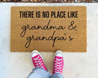 Grandma and Grandpa Welcome Doormat - Grandparent Doormat
