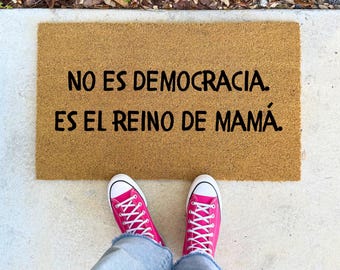 Mom’s House Rules Doormat - 16x24" 17x30" 24x36" Entry Rug Funny Spanish Coir Entry Mat Latin Home Decor