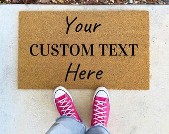 Create Your Own Doormat - Personalized with Any Text, Personalized Gift Idea