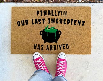 Last Ingredient Doormat - Fall House Mat 16x24" 17x30" 24x36" Halloween Gift, Fall Decor, Halloween Decor, Pumpkin Theme, Football Season