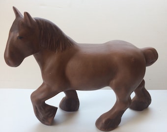 Vintage Clydesdale Horse Figurine Ceramic