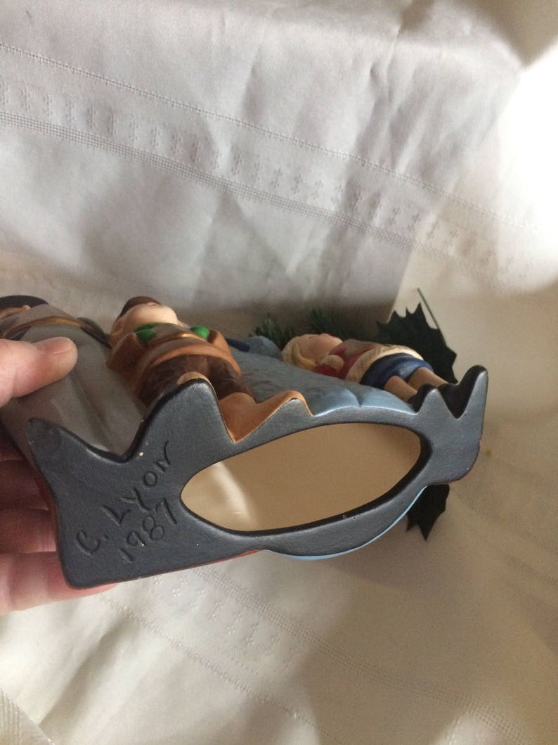 Vintage Christmas Family Choir Singing Carols Ceramic 1987 Etsy