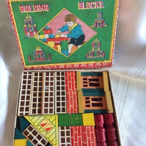 The Smallest Vintage Building Blocks Set In Original Box