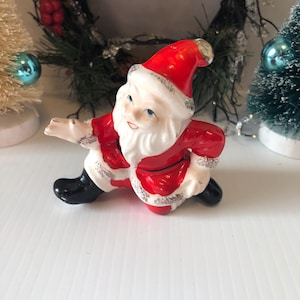 Vintage Christmas Santa Claus Ceramic Handpainted Japan Holiday Decor