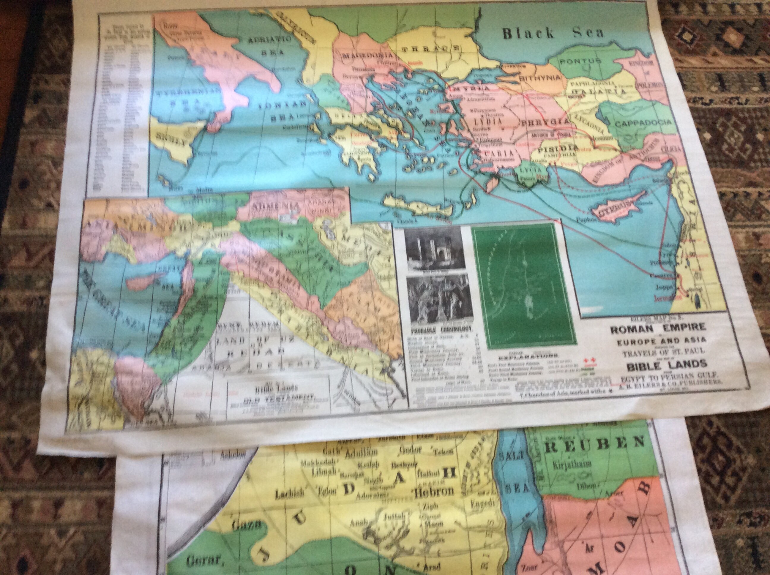 Vintage Maps 5 Middle East Wall Maps Collectible Bible Maps - Etsy