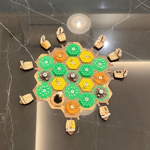 Mini Catan – Zestaw wymiennych desek w rozmiarze podróżnym | Druk 3D | Kompaktowy i lekki | Modułowa, trwała, personalizowana deska