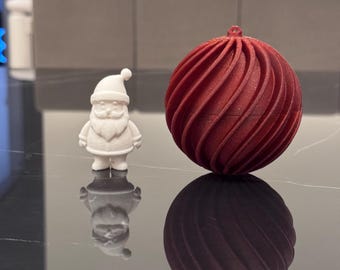 Adornos navideños y minifiguras impresos en 3D