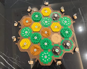 3D-Printed Catan Board Replacement Set for 5 to 6 players expansion | Modular Tiles & Joints