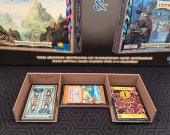 Tapete de juego Dominion / Bandeja para pilas de robo, descarte y duración / Accesorio de juego de mesa impreso en 3D