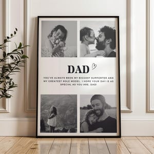 Personalized Father&#39;s Day Photo Gift: Custom Portrait Print (Digital Download)