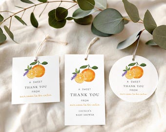 Our Soon to Be Cutie Favor Tag, Little Cutie Baby Shower Decor, Editable Canva