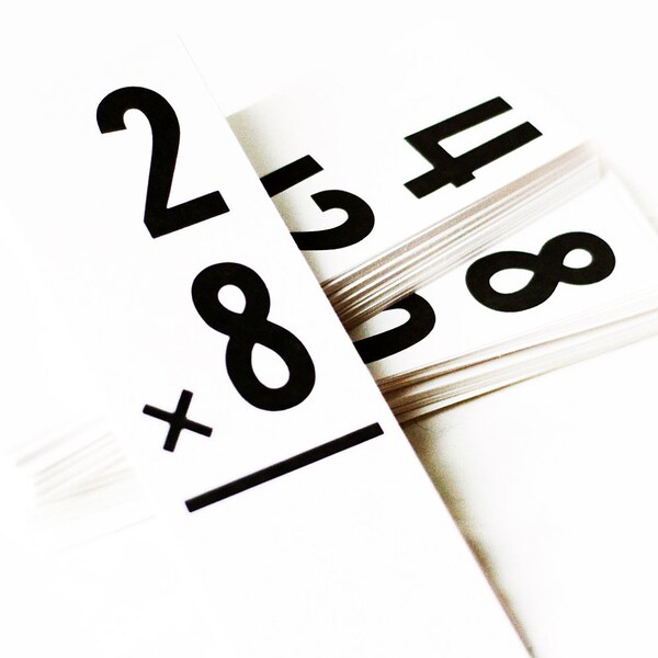 Vintage Classroom Flash Cards, Set of 169 Multiplication Tables