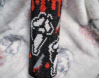 ghost face rhinestone tumbler