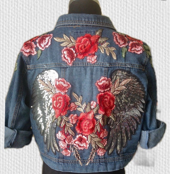 embroidered rose jacket