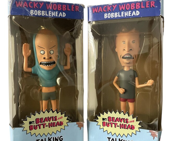 Talking Bobble Beavis and Butt-head Talking Bobblehead Set β Wacky Wobbler (opened Box ...