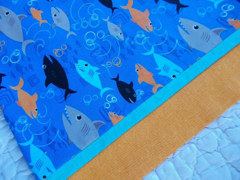 Shark Childrens or Travel Pillow Case